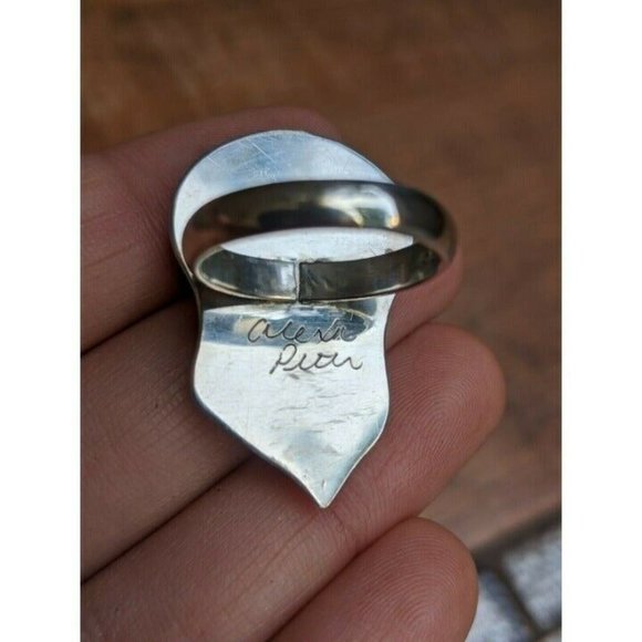 Alexa & Peter Smarsh Sterling Silver 14k Gold Cloisonne Enamel Ring Size 7 *Read - Picture 10 of 12